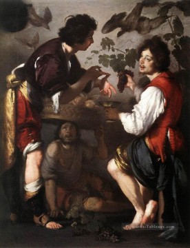 Joseph racontant ses rêves italien Baroque Bernardo Strozzi Peinture à l'huile